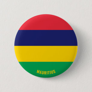 Mauritius Flag Charming Patriotic 6 Cm Round Badge