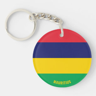 Mauritius Flag Charming Patriotic Key Ring