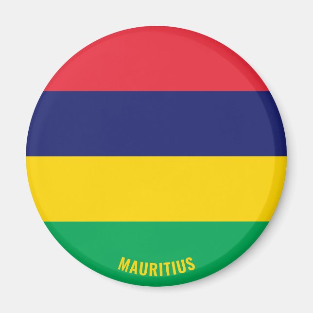 Mauritius Flag Charming Patriotic Magnet (Front)