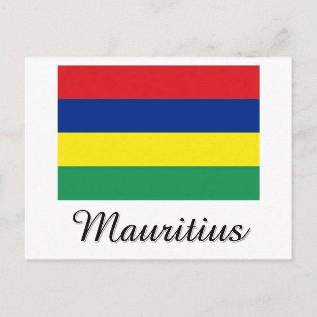 Mauritius Flag Design Postcard (Front)