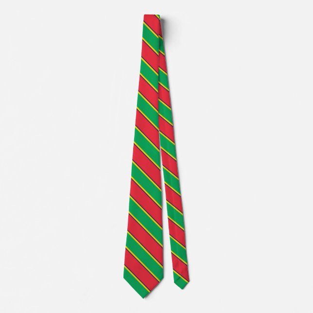 Mauritius Flag Elegant Patriotic Neck Tie (Front)