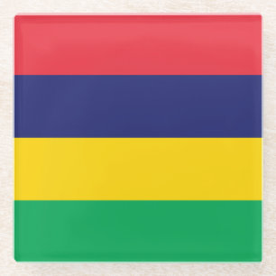 Mauritius Flag Glass Coaster
