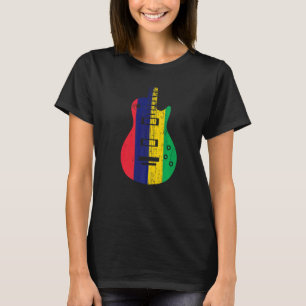 Mauritius Flag Guitar Vintage Musician T-Shirt