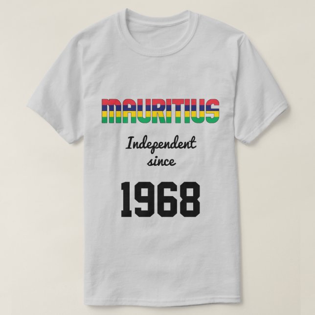 Mauritius Flag Independence Celebration T-Shirt (Design Front)