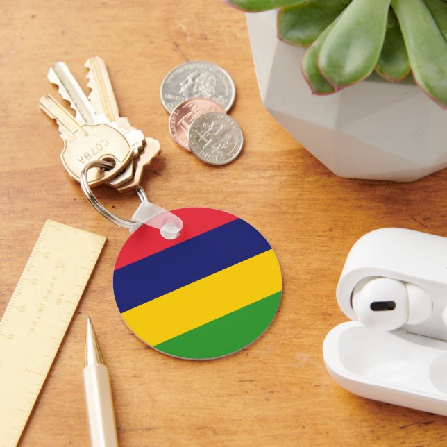 Mauritius flag key ring (Desk)