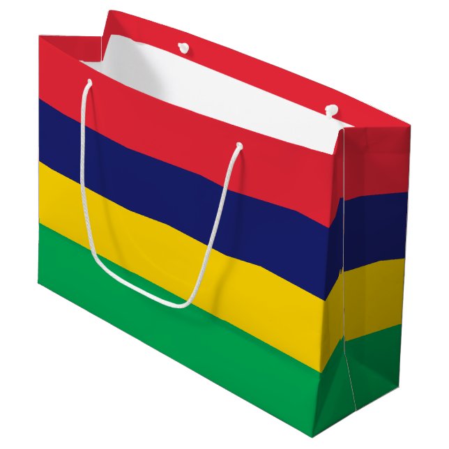 Mauritius Flag Large Gift Bag (Front Angled)