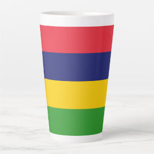 Mauritius flag latte mug