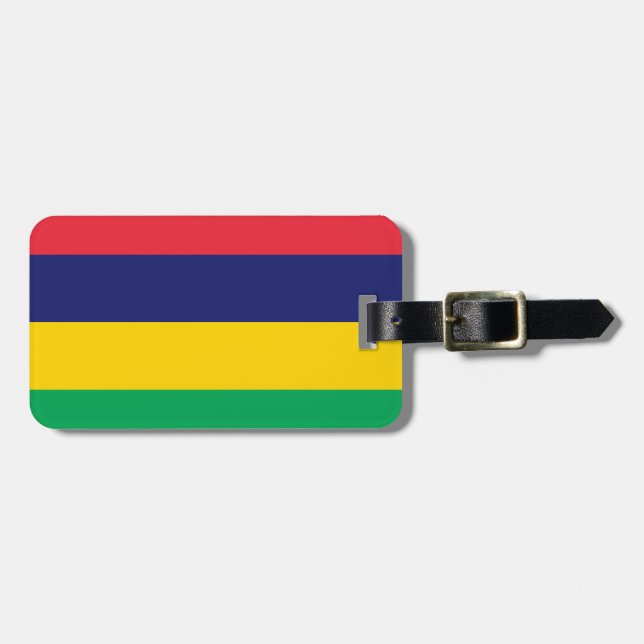 Mauritius Flag Luggage Tag (Front Horizontal)