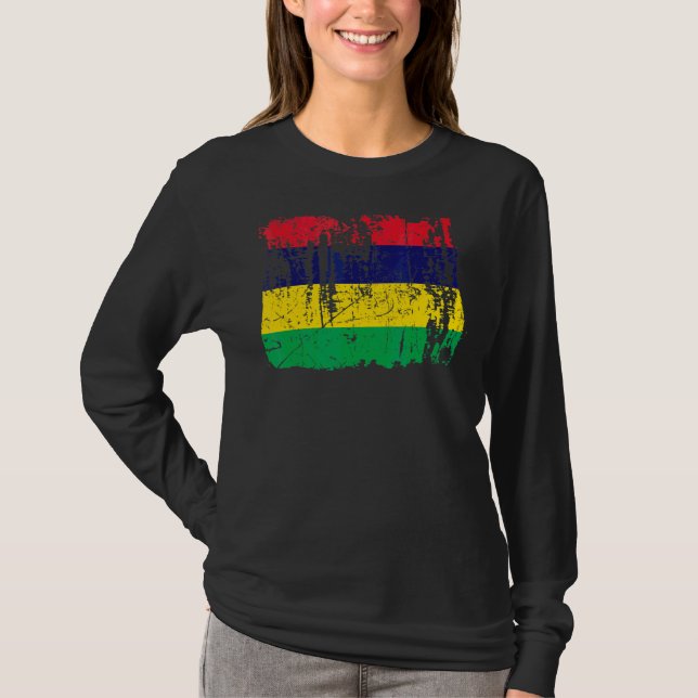 Mauritius Flag Mauritians T-Shirt (Front)