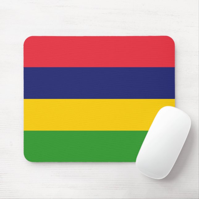 Mauritius flag mouse mat (With Mouse)