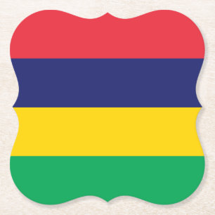 Mauritius Flag Paper Coaster