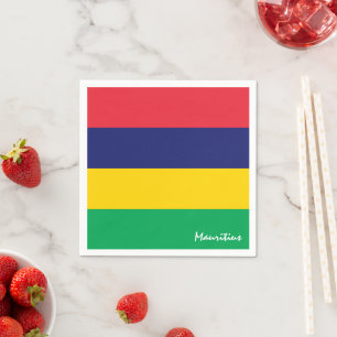 Mauritius & Flag party fashion /sports fans Napkin