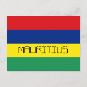 Mauritius flag postcard