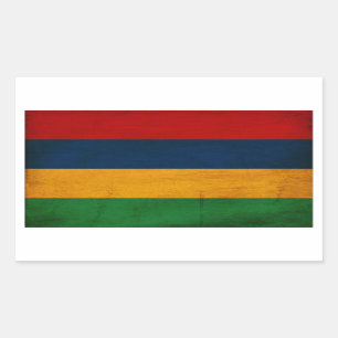 Mauritius Flag Rectangular Sticker