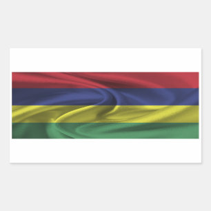 Mauritius Flag Rectangular Sticker