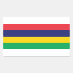 Mauritius Flag Rectangular Sticker