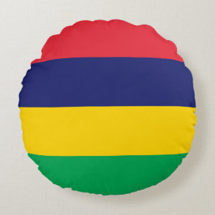 Mauritius Flag Round Cushion