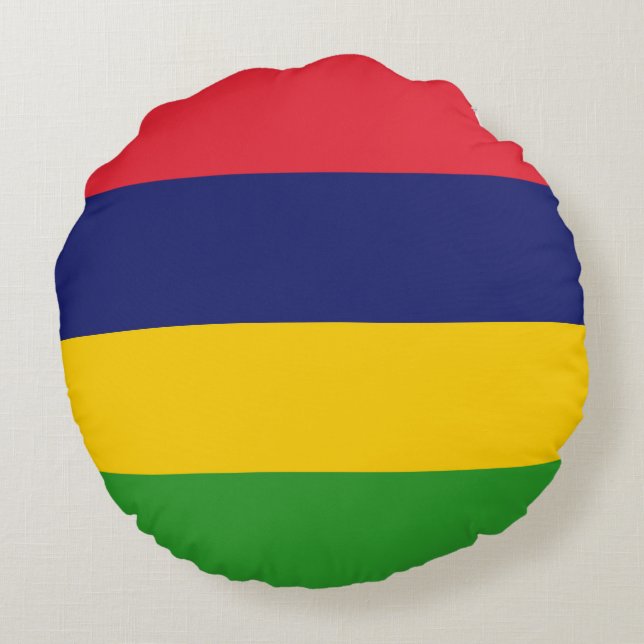 Mauritius flag round cushion (Back)