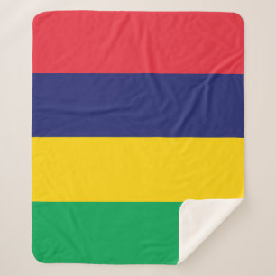Mauritius Flag Sherpa Blanket
