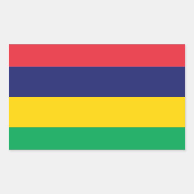 Mauritius* Flag Sticker (Front)