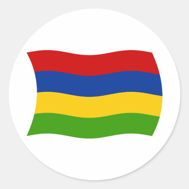 Mauritius Flag Sticker (Front)