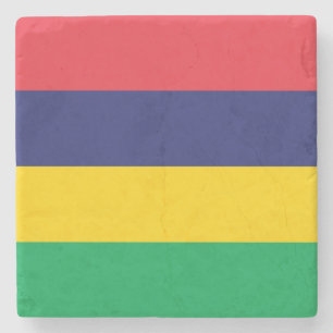 Mauritius Flag Stone Coaster