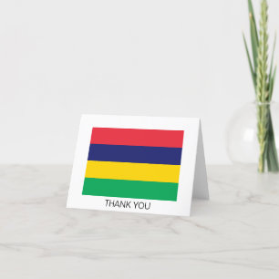 Mauritius Flag Thank You Card