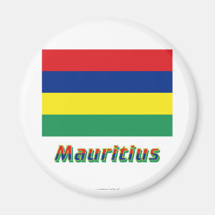 Mauritius Flag with Name Magnet