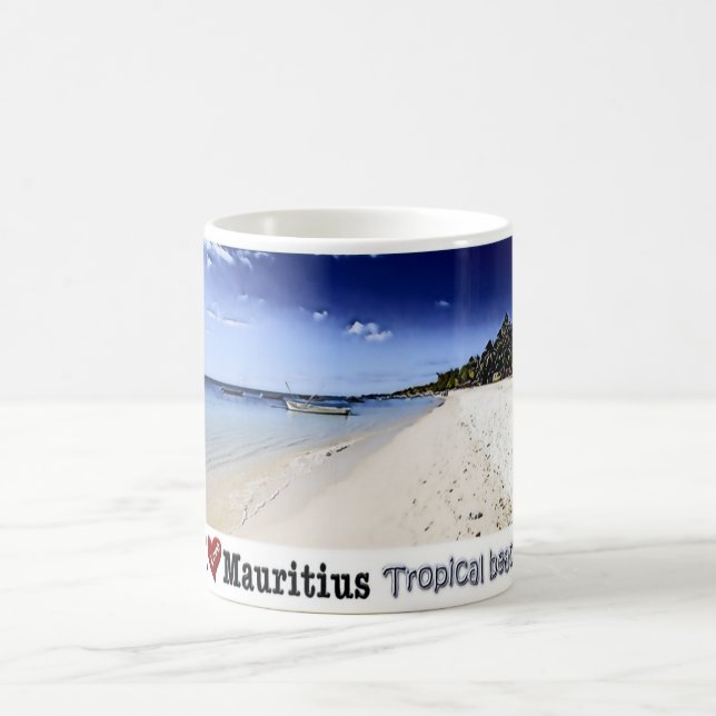 Mauritius - I Love - Tropical beach - Coffee Mug (Center)