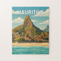 Mauritius Illustration Travel Art Vintage
