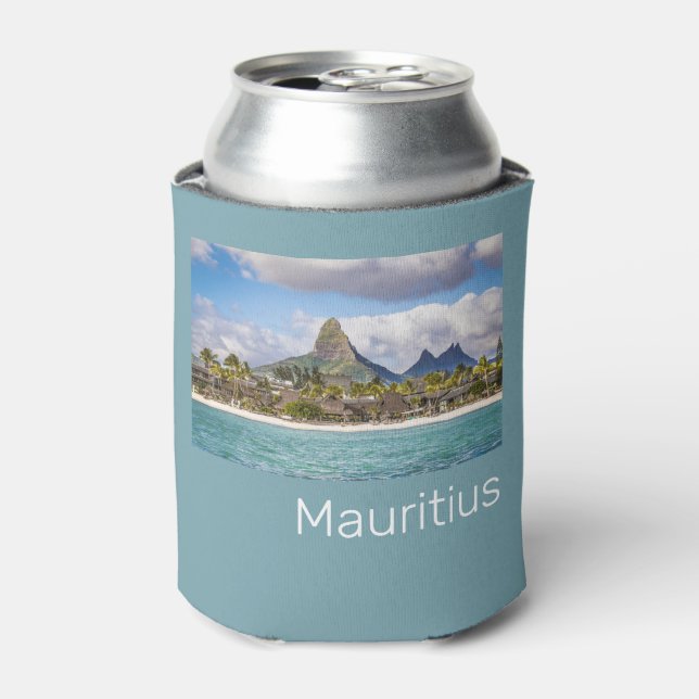 Mauritius Indian Ocean Flic En flac Beach Souvenir Can Cooler (Can Front)