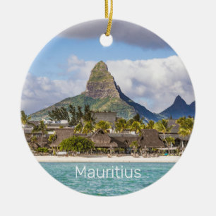 Mauritius Indian Ocean Flic En flac Beach Souvenir Ceramic Tree Decoration