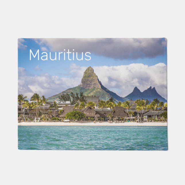 Mauritius Indian Ocean Flic En flac Beach Souvenir Doormat (Front)