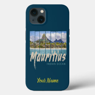 Mauritius Indian Ocean vintage beach souvenir iPhone 13 Case