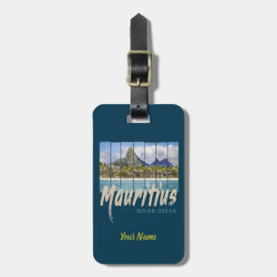Mauritius Indian Ocean vintage beach souvenir Luggage Tag
