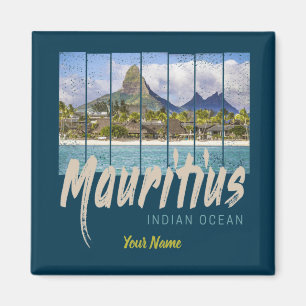Mauritius Indian Ocean vintage beach souvenir Magnet