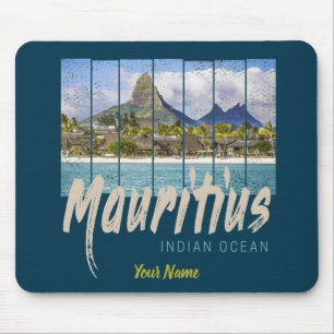 Mauritius Indian Ocean vintage beach souvenir Mouse Mat