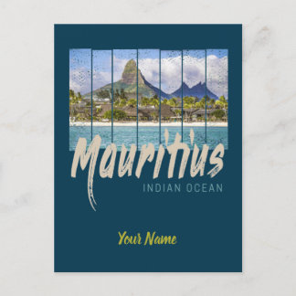 Mauritius Indian Ocean vintage beach souvenir Postcard