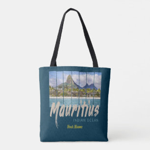 Mauritius Indian Ocean vintage beach souvenir Tote Bag