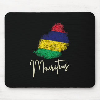 Mauritius Island Vintage Flag Ocean Indian Vacatio Mouse Mat