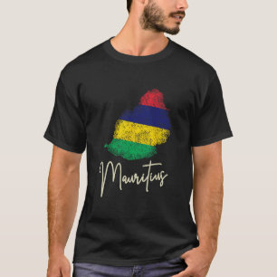 Mauritius Island Vintage Flag Ocean Indian Vacatio T-Shirt
