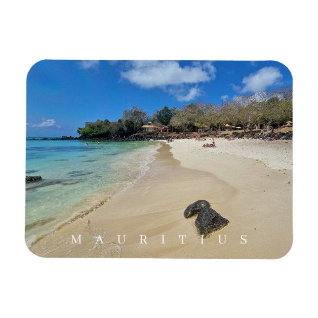 Mauritius La Cuvette Beach view magnet (Horizontal)