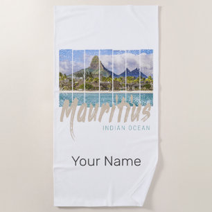 Mauritius Le Morne Brabant Mountain Souvenir Beach Towel
