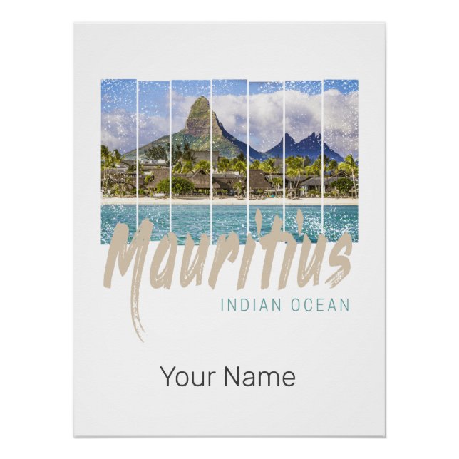 Mauritius Le Morne Brabant Mountain Souvenir Poster (Front)