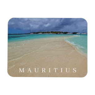 Mauritius low tide causeway fridge magnet