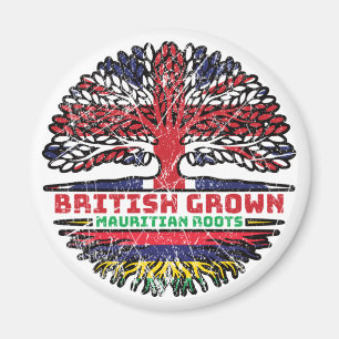 Mauritius Mauritian Uk United Kingdom British Tree Magnet