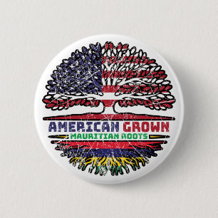 Mauritius Mauritian US American USA United States 6 Cm Round Badge