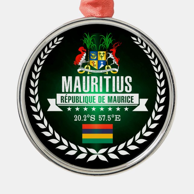 Mauritius Metal Tree Decoration (Front)