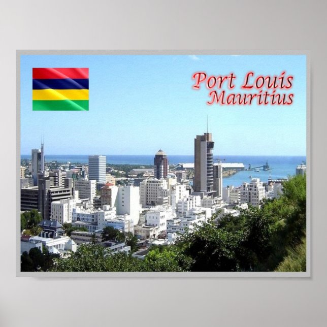 Mauritius - Port Louis Skyline - Poster (Front)