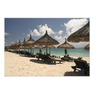 Mauritius, Poste de Flacq. Beach scene at the Photo Print